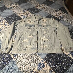 Forever 21 Women’s Weathered Jean Jacket